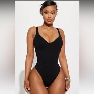Black Padded Bra Bodysuit